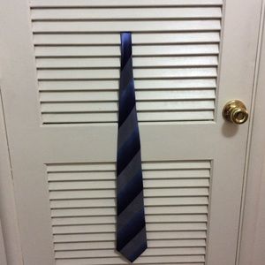 Blue, black, gray tie